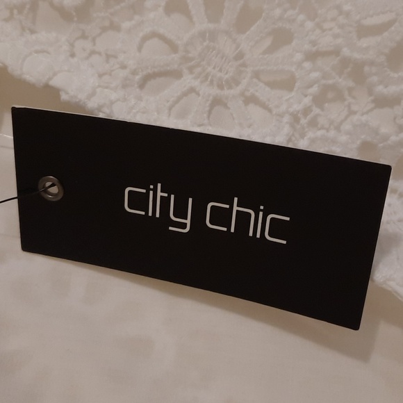 CITY CHIC PLAYSUIT LACE VIBE WOMEN WHITE  ROMPER JUMPSUIT SIZE S/16 NEW - Picture 3 of 14